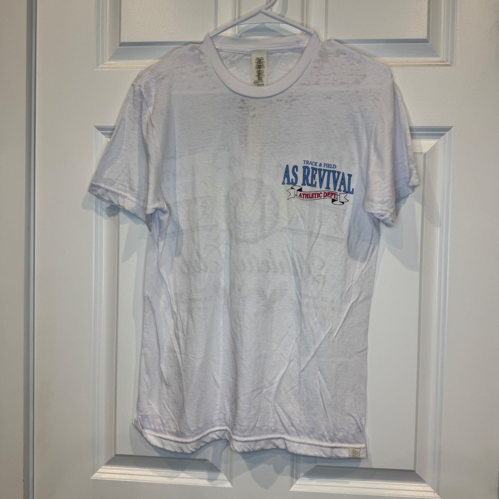 AS Revival Track & Field Athletic Dept Graphic Tee Ivory Size XXS/XS - Picture 2 of 6
